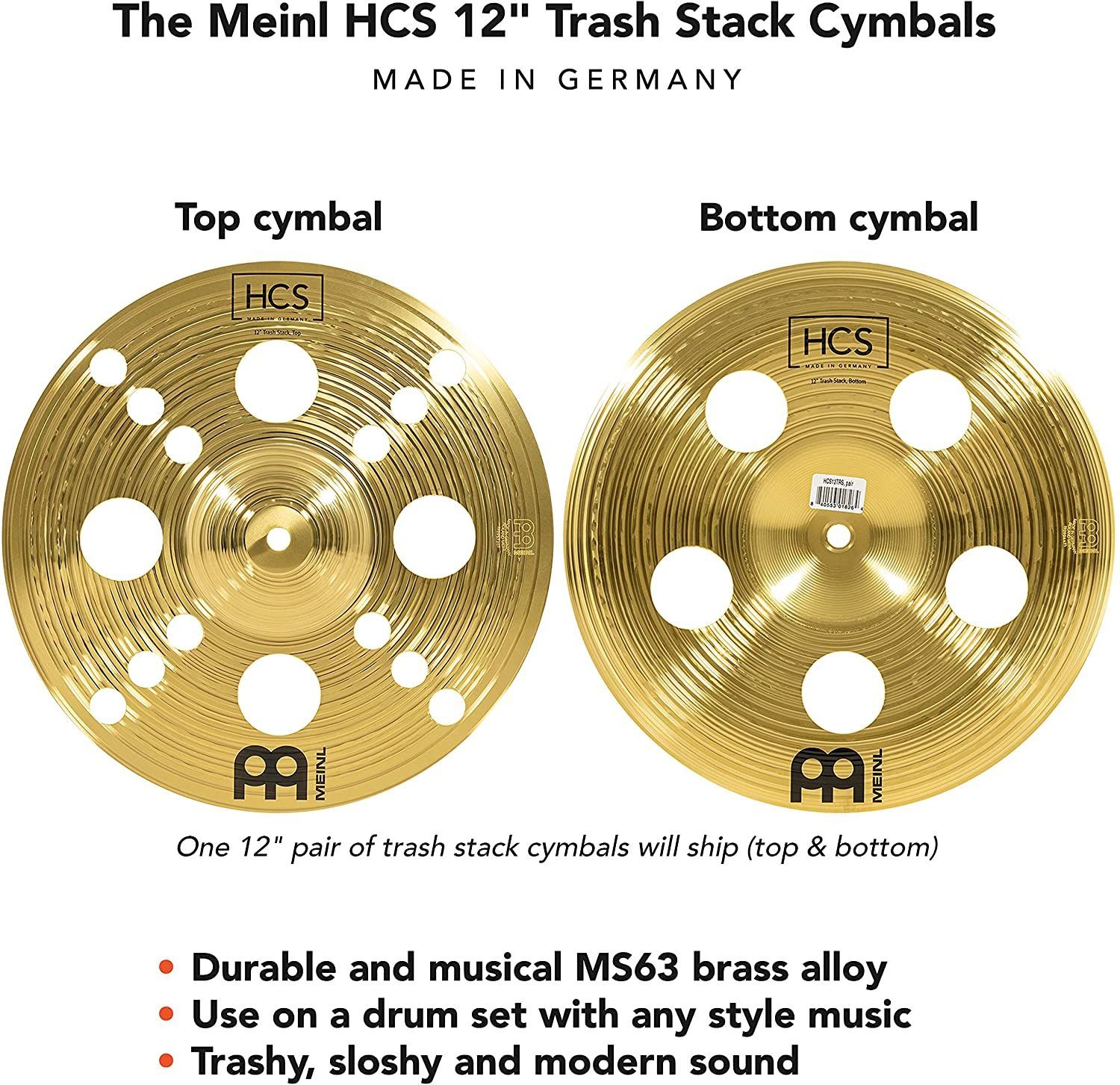  Meinl HCS Trash Stack HCS12TRS HCS 14TRS 