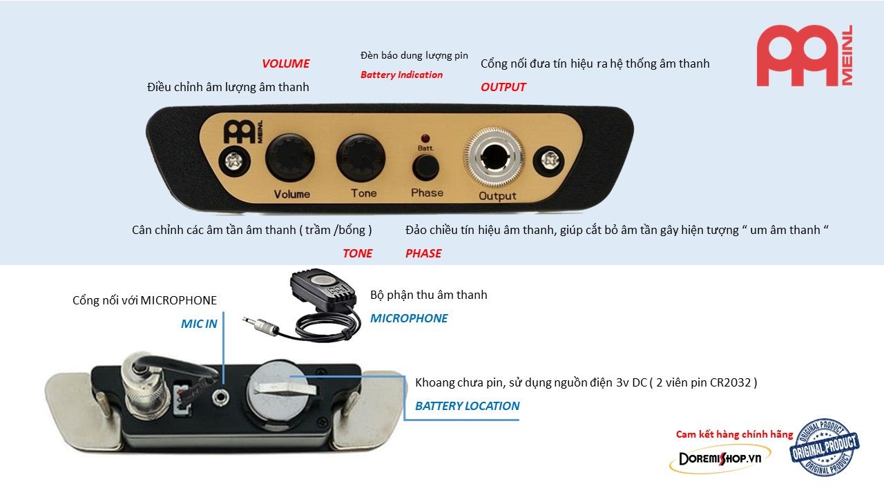 MEINL Cajon Pick up - Preamp (PA-CAJ)