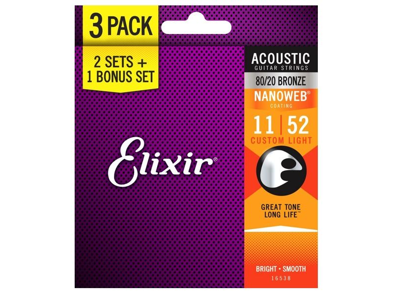  ELIXIR - 16538 - Dây đàn Guitar - Elixir-ACOUSTIC GUITAR Strings 