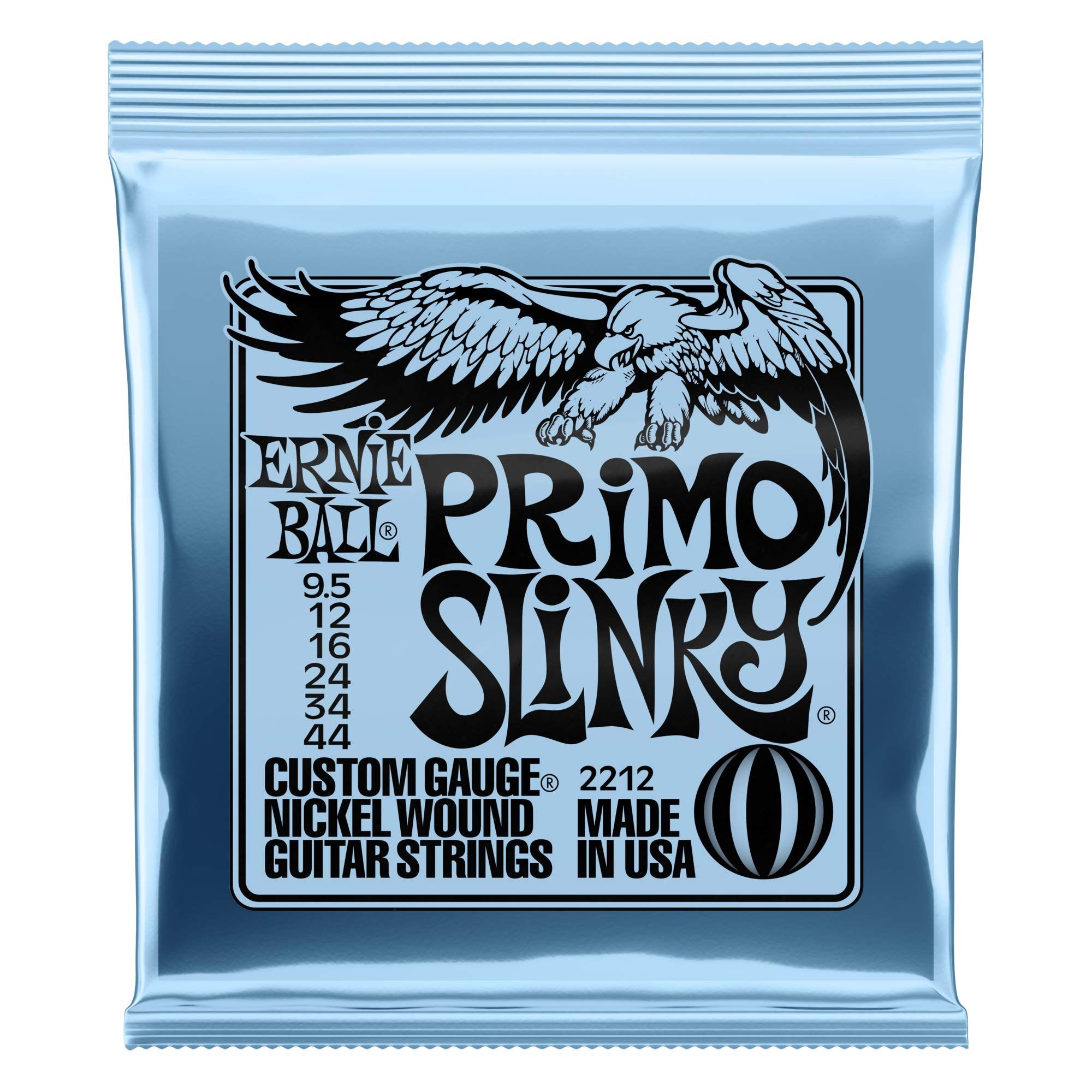  Ernie Ball Regular Slinky Nickel Wound Electric Guitar Strings, 9.5-44 -- P02212 