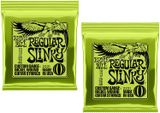  Ernie Ball Regular Slinky Nickel Wound Electric Guitar Strings, 10-46 -- P02221 