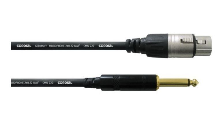  CORDIAL CCM 5 FP - dây micro 5M ( 1 đầu XLR - 1 đầu 6ly ) 