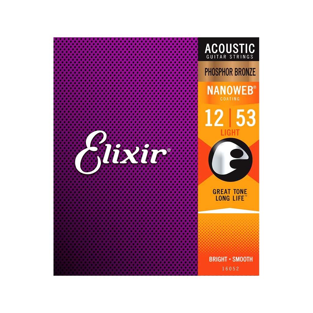  ELIXIR - 16052 - Dây đàn Guitar - Elixir- Strings Phos Bronze NW Lt 012 Set 