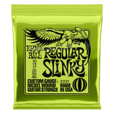  Ernie Ball Regular Slinky Nickel Wound Electric Guitar Strings, 10-46 -- P02221 