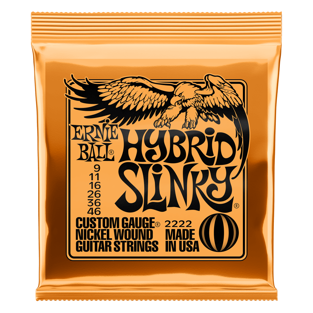  Ernie Ball Regular Slinky Nickel Wound Electric Guitar Strings, 10-46 -- P02222 