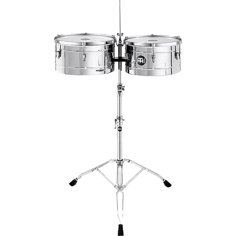 Meinl Marathon Series Brass Finish Steel Timbales, 14-15-Inch