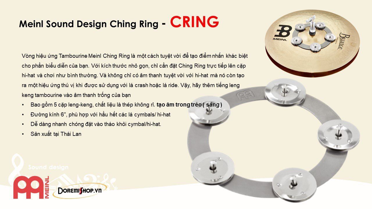 MEINL Ching Ring - Dry Ching Ring - Soft Ching Ring