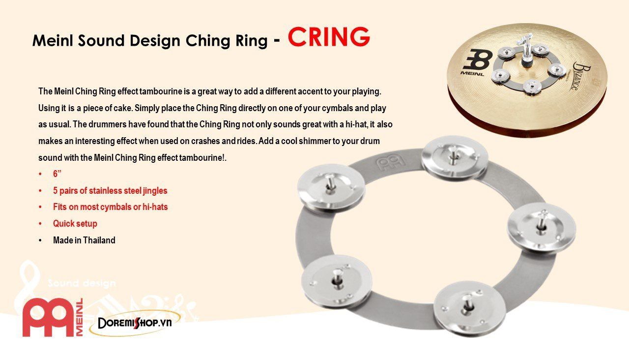 MEINL Ching Ring - Dry Ching Ring - Soft Ching Ring