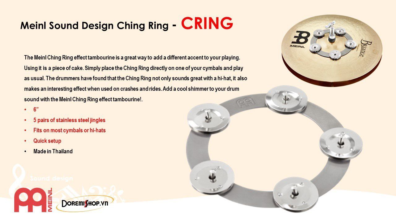  MEINL Ching Ring - Dry Ching Ring - Soft Ching Ring 