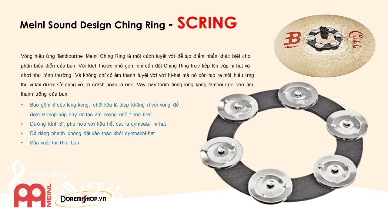  MEINL Ching Ring - Dry Ching Ring - Soft Ching Ring 