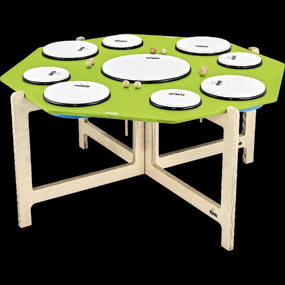  CLASSROOM HAND DRUM SET WITH STAND FOR 4 PLAYERS - NINO966 