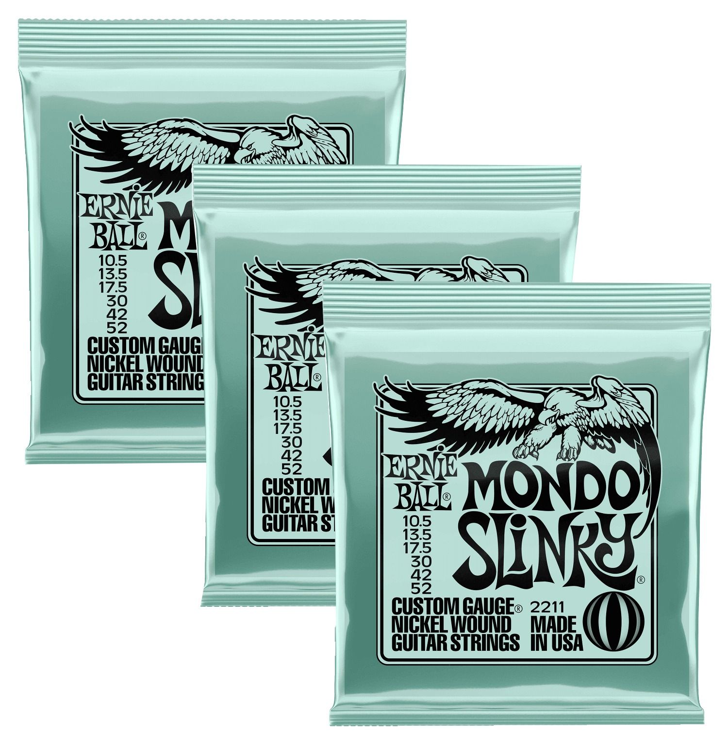  Mondo Slinky Nickel Wound Electric Guitar Strings 10.5 - 52 Gauge 