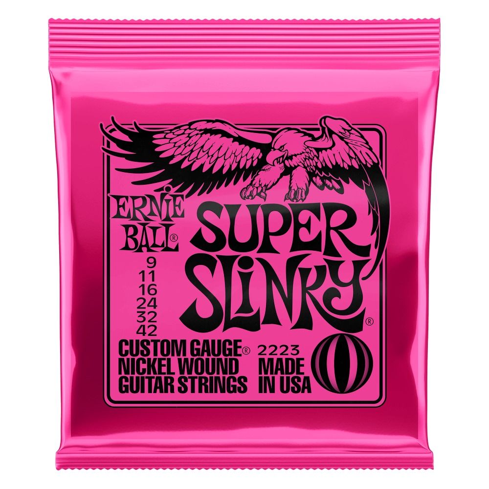  Super Slinky Nickel Wound Electric Guitar Strings - 9-42 Gauge 