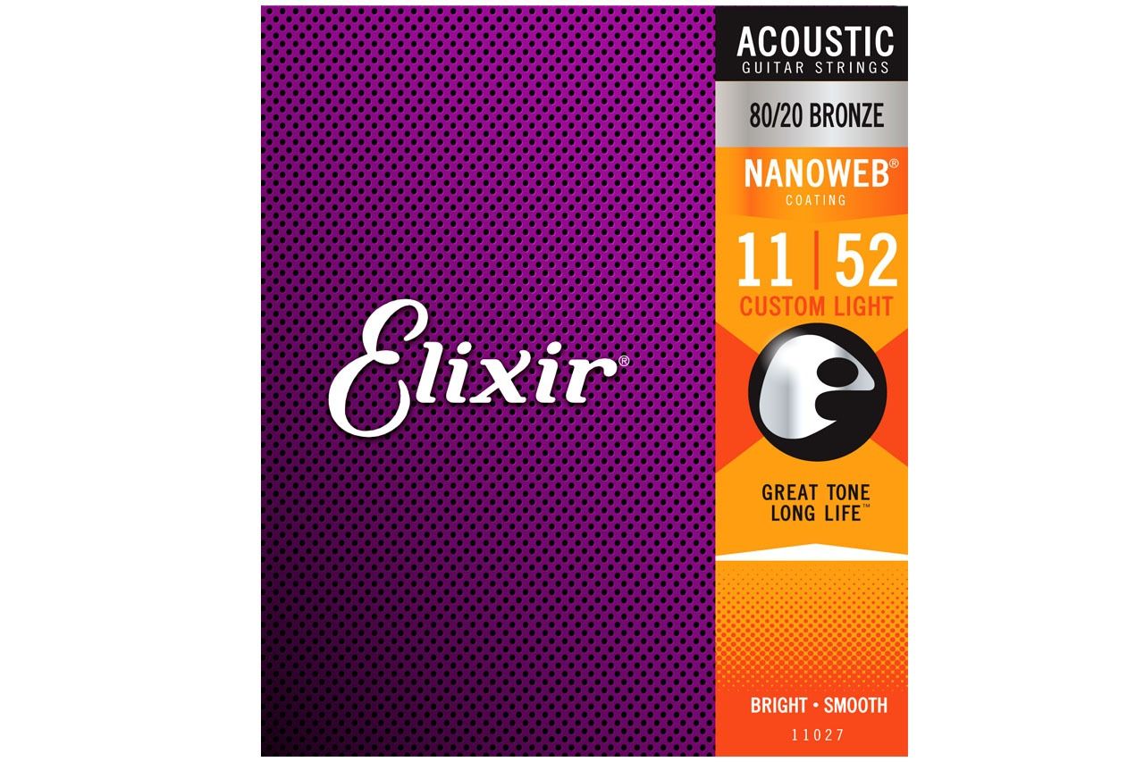  ELIXIR - 11027 - Dây đàn Guitar - Elixir-strings Acou NW Cust 011 set 