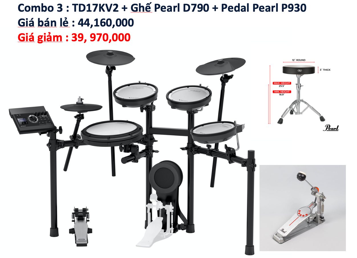 Trống Điện Tử V-Drums Roland TD-17KV2