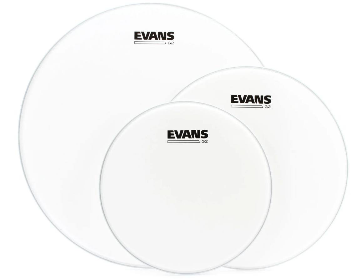 Set mặt tom trống Evans EC2/G2/Uv2/Hydraulic/BlackChrome