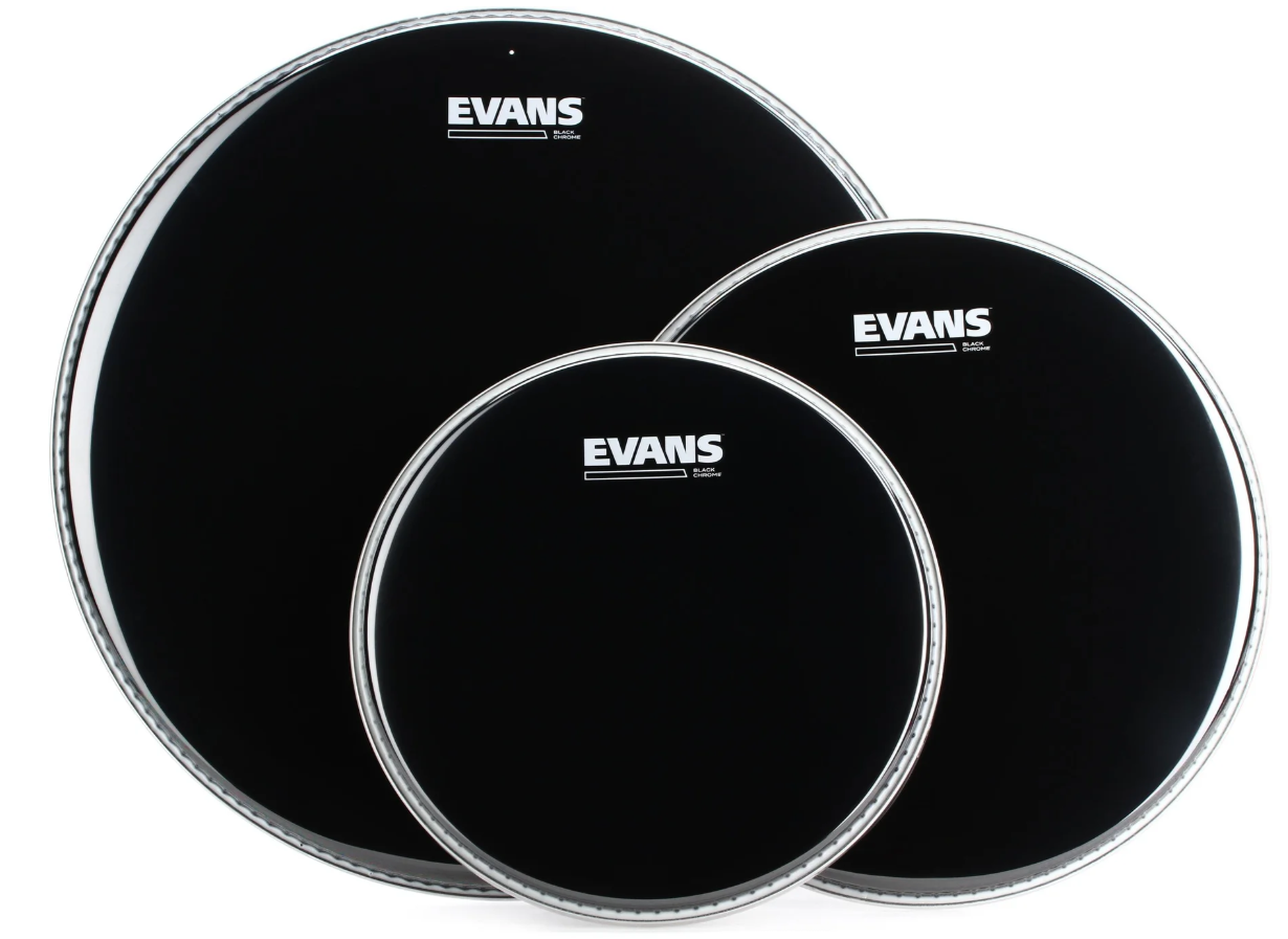 Set mặt tom trống Evans EC2/G2/Uv2/Hydraulic/BlackChrome