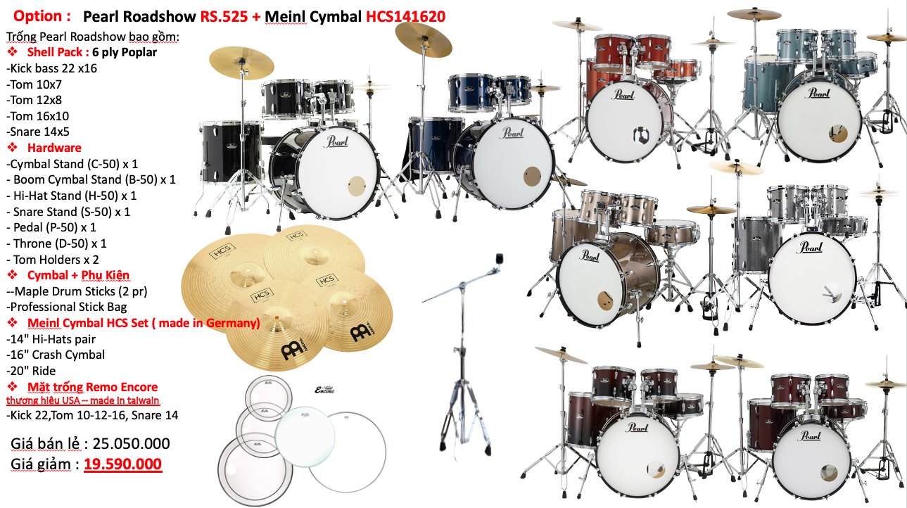 Trống Cơ Pearl Roadshow RS525