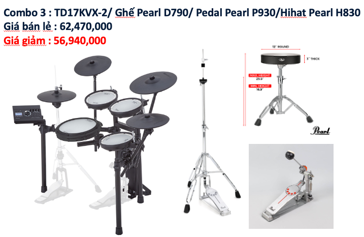 Trống Điện Tử V-Drums Roland TD-17KVX2