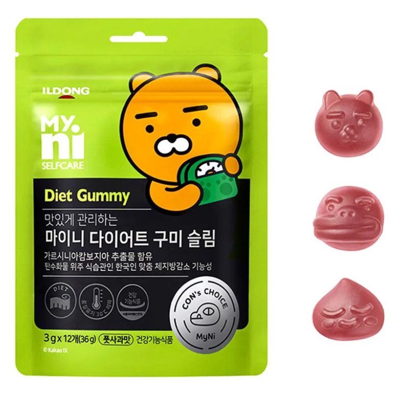 Kẹo táo giảm cân Myni Selfcare Diet Gummy ILDONG Hàn Quốc gói 12 viên