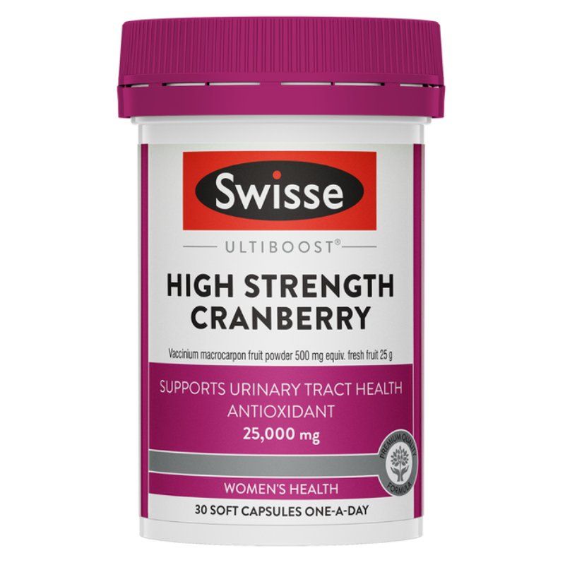 Viên uống hỗ trợ tiết niệu Swisse Ultiboost High Strength Cranberry 25000mg 30 viên