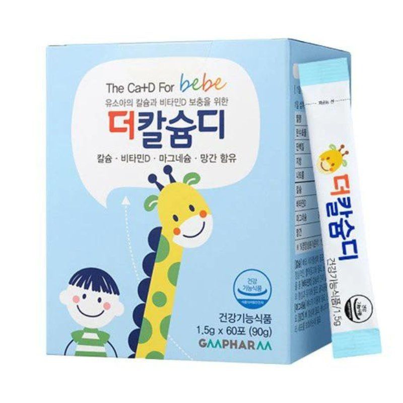 Canxi The Ca+D for Bebe Hàn Quốc 60 gói tăng chiều cao cho bé 1Y+