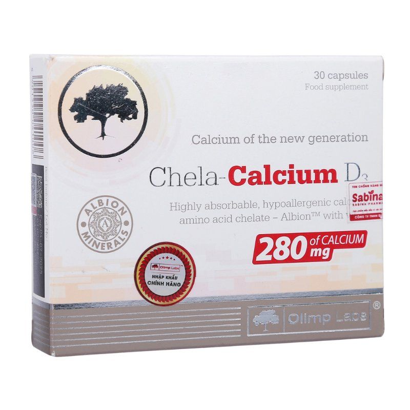 Chela-Calcium D3 30 viên bổ sung canxi vitamin D3 cho bà bầu và sau sịnh