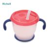Cốc tập uống 3 giai đoạn Richell Nhật tay hồng (bé 6M+)