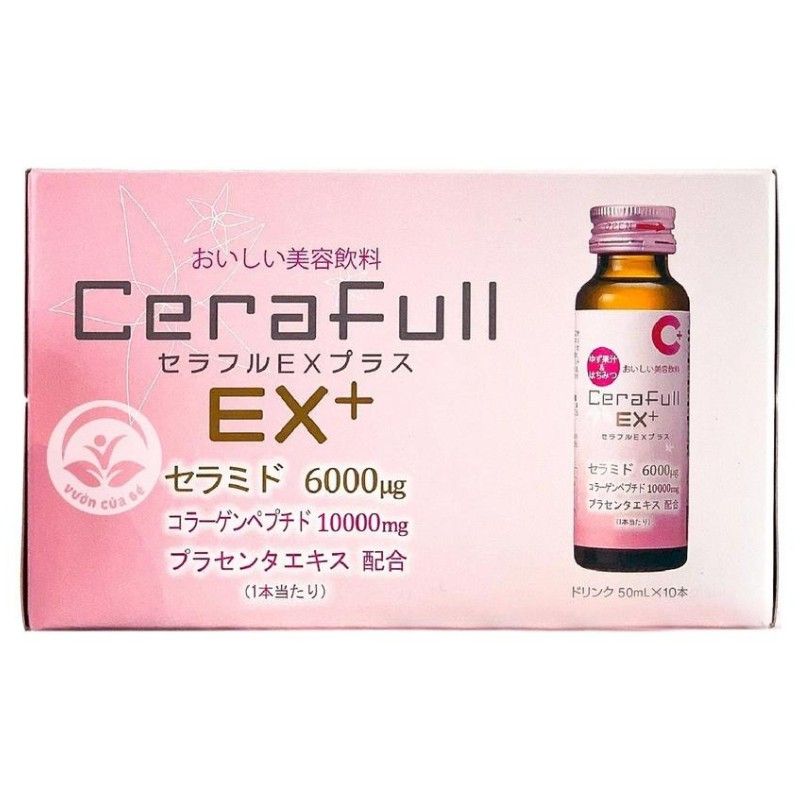 Nước uống Collagen CeraFull EX Plus 50ml x 10 lọ/hộp Nhật Bản