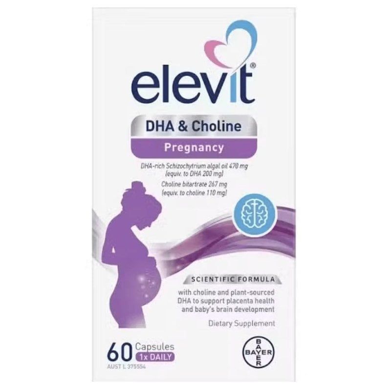 Viên uống Elevit DHA & Choline Pregnancy 60 viên Úc cho bà bầu