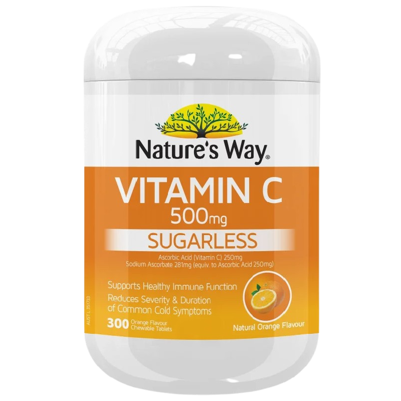 viên uống nature's way vitamin c sugarless không đường 500mg 300 viên úc