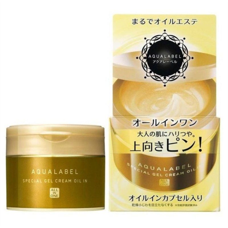 Kem dưỡng da 5 trong 1 Shiseido Aqualabel Special Gel Cream 90g màu vàng