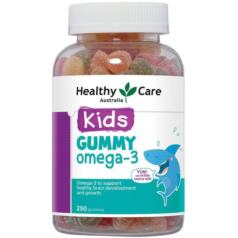 Kẹo dẻo Healthy Care Gummy Omega 3 250 viên của Úc cho bé