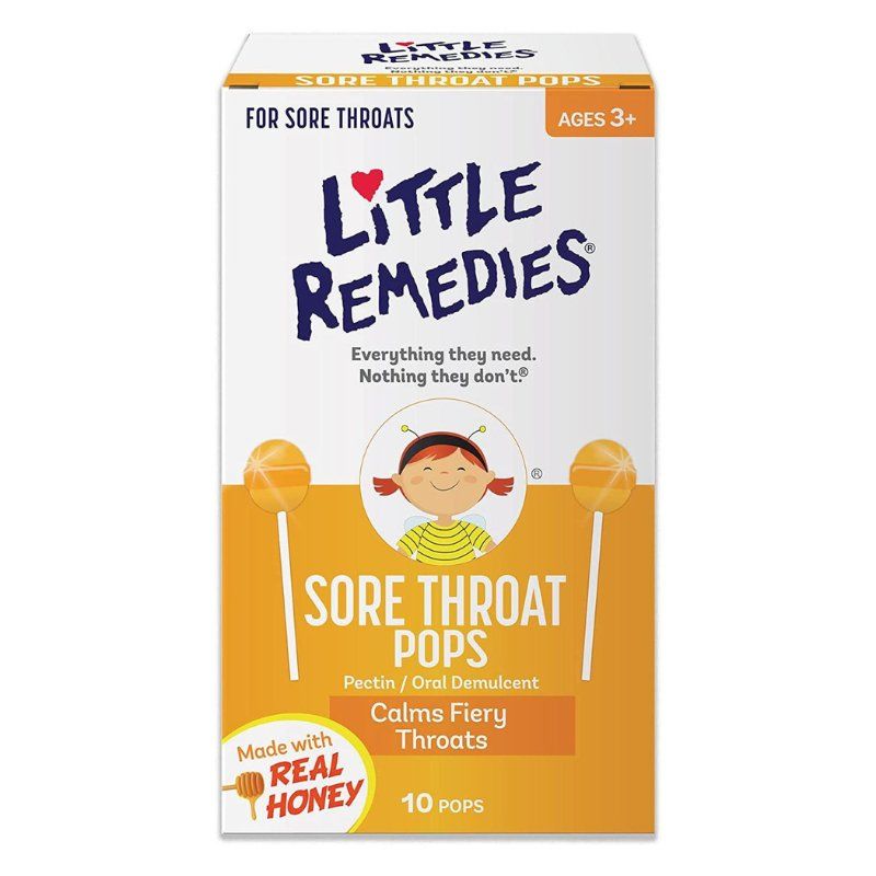 Kẹo ngậm ho Little Remedies Mỹ cho bé từ 3 tuổi (hộp 10 que)