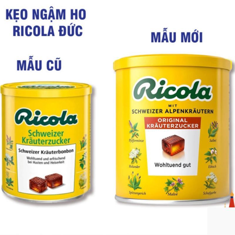 Kẹo ngậm ho Ricola Đức thảo mộc (250g) giảm ho khàn giọng