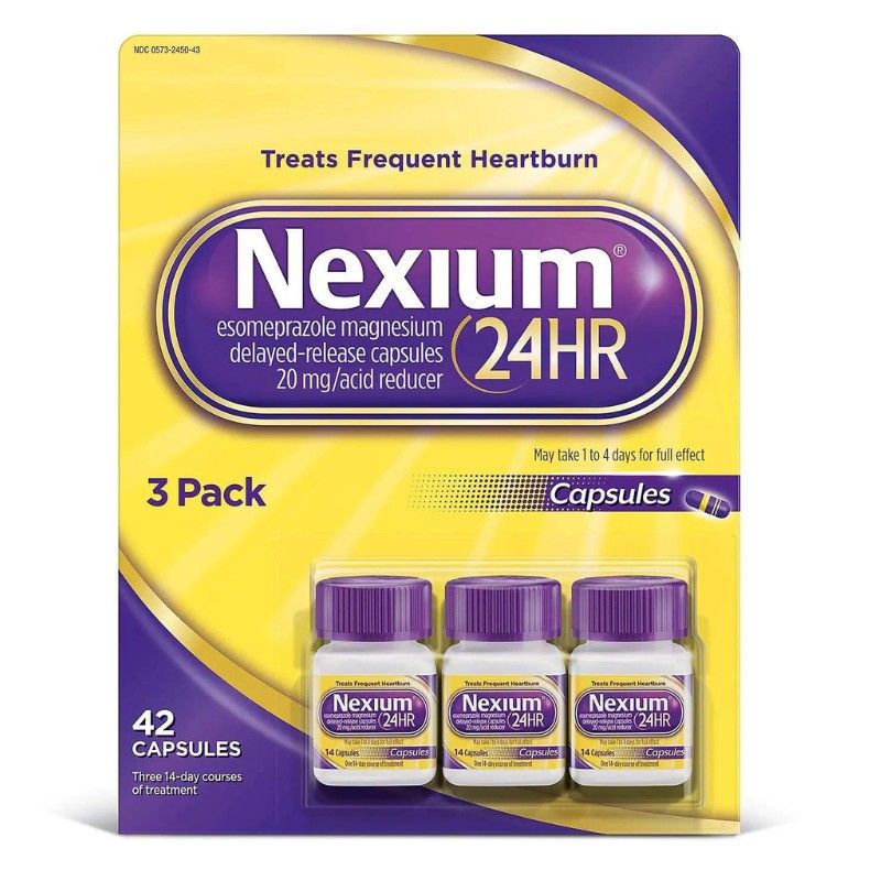 Viên uống Nexium 24HR hỗ trợ điều trị viêm loét dạ dày ợ nóng của Mỹ 42 viên