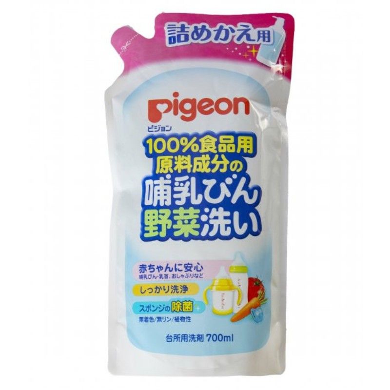 Nước rửa bình sữa và rau quả Pigeon túi 700ml Nhật Bản giá tốt