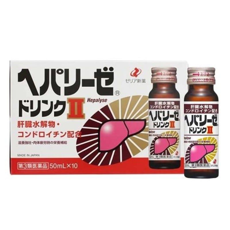 Nước uống bổ gan Hepalyse II Zeria loại đỏ (50mlx10 chai) Nhật