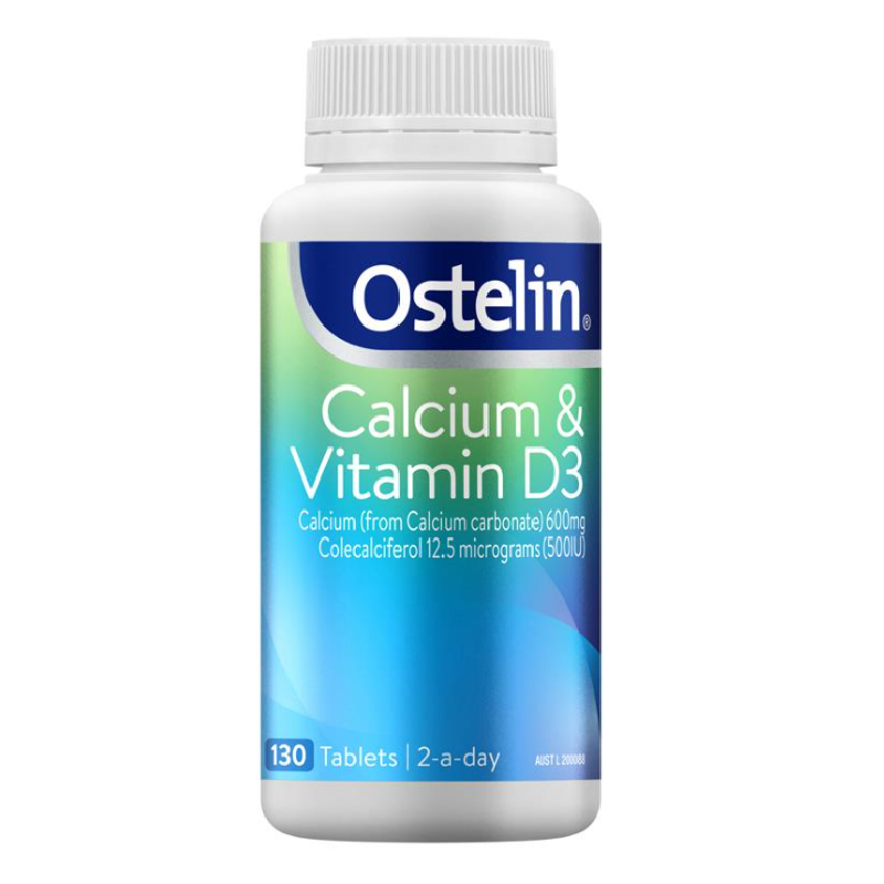 Viên uống Ostelin Calcium & Vitamin D3 bổ sung canxi và vitamin D của Úc 130 viên