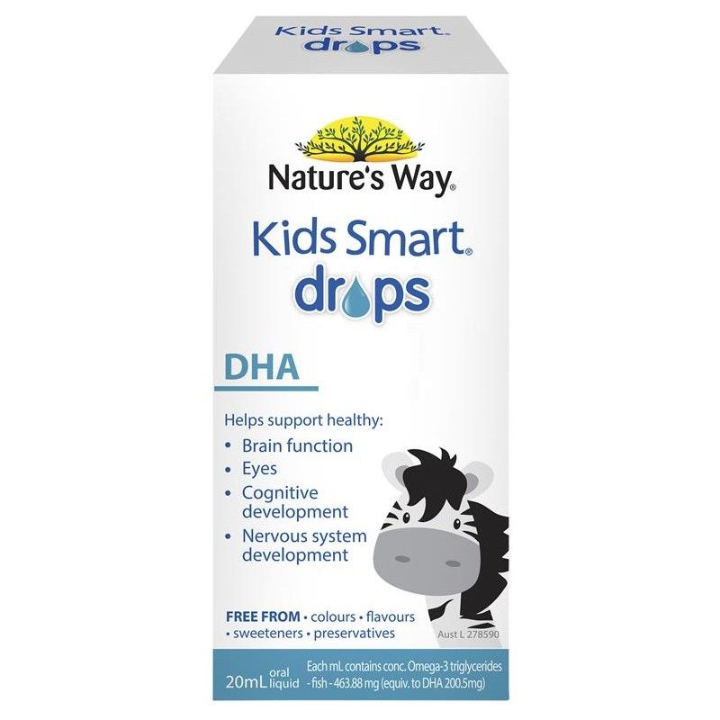 Siro bổ sung DHA dạng giọt Nature’s Way Kids Smart DHA Drops 20ml cho bé