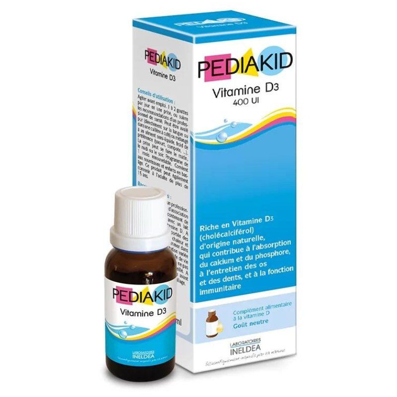 Pediakid Vitamin D3 400UI 20ml Pháp cho bé từ sơ sinh