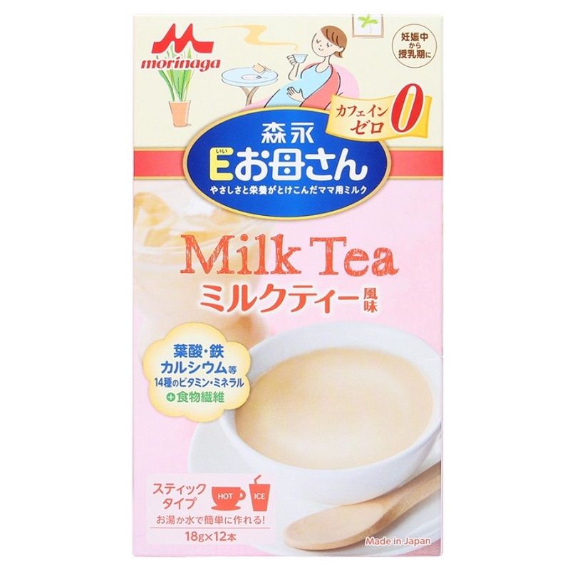 Sữa bầu Morinaga vị trà sữa 216g (12 gói x 18g) nội địa Nhật Bản