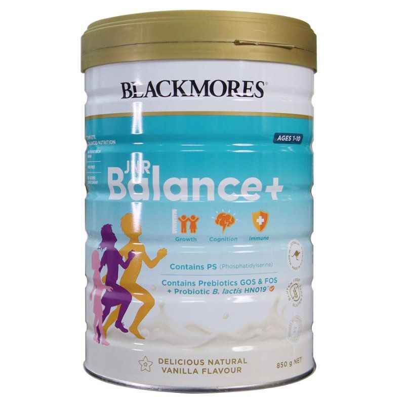 Sữa Blackmores JNR Balance+ 850g hương vani (bé 1-10 tuổi)