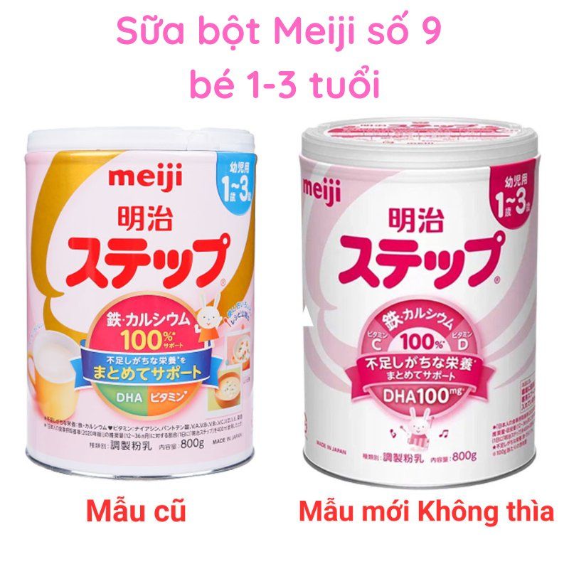 Sữa bột Meiji số 9 (800g) nội địa Nhật Bản cho bé từ 1-3 tuổi