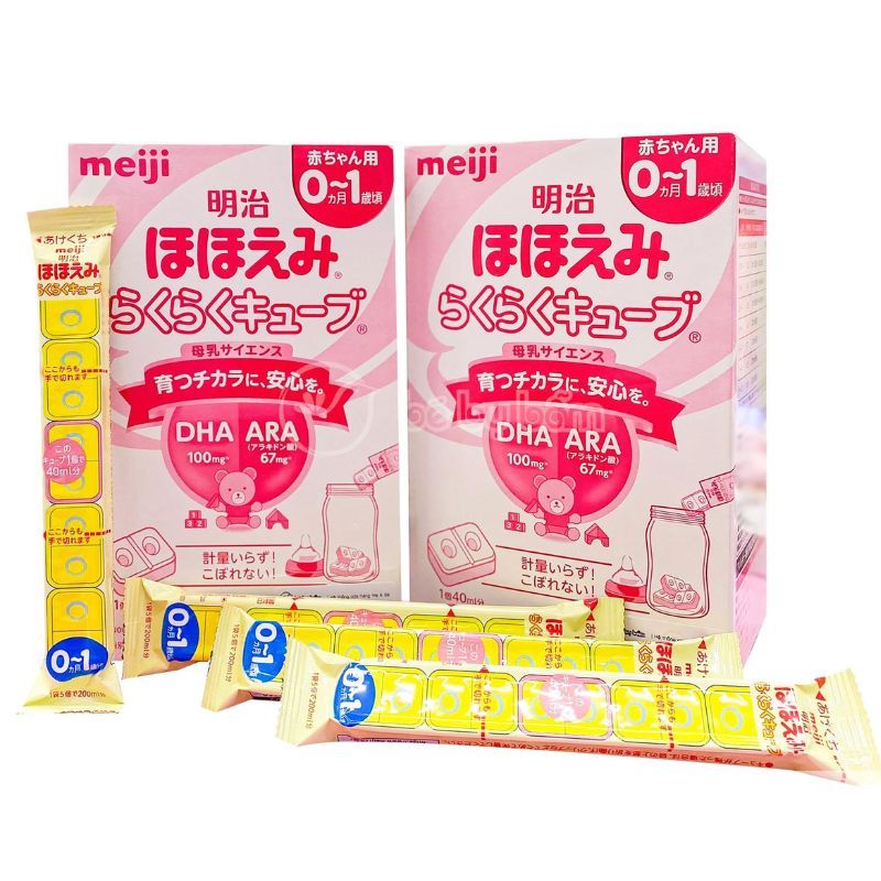 Sữa Meiji số 0 dạng thanh 648g (27g x 24 thanh) cho bé 0-1 tuổi, nội địa Nhật Bản
