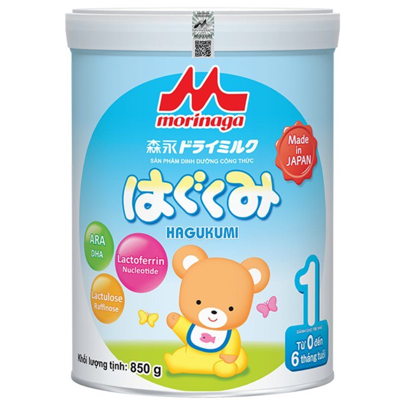 Sữa Morinaga số 1 Hagukumi 850g (bé 0-6 tháng tuổi)