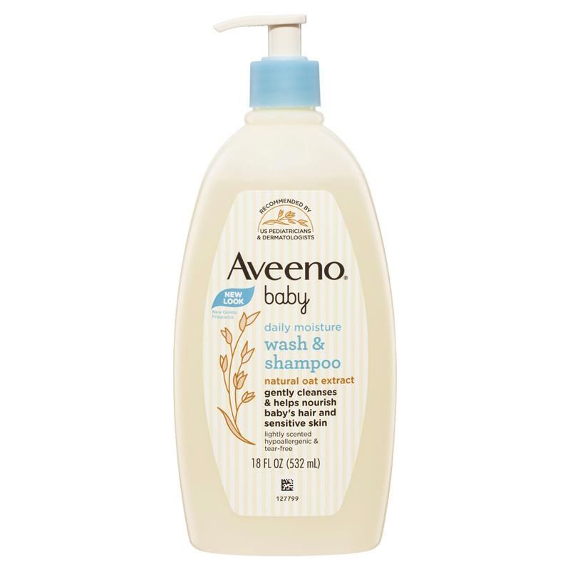 Sữa tắm gội cho bé của Úc Aveeno Baby Daily Moisture Lightly Scented Wash & Shampoo 532mL