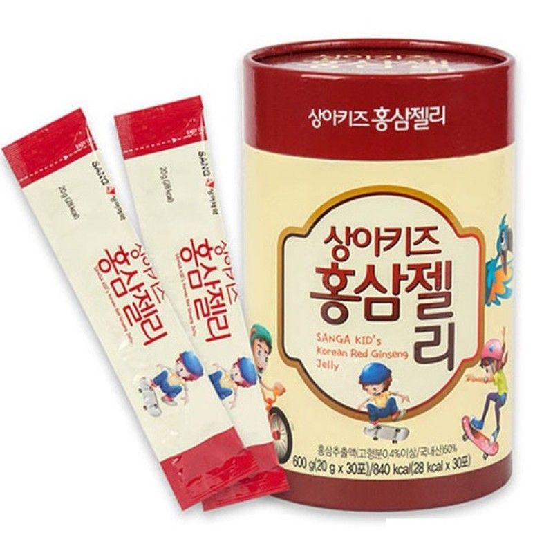 Thạch hồng sâm Baby SangA Hàn Quốc cho bé 600g (30 gói) Kid’s Korean Red Ginseng Jelly