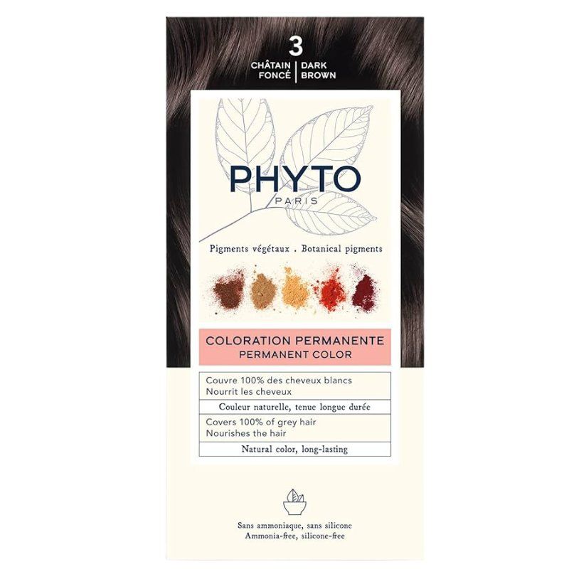 Thuốc nhuộm tóc Phyto Pháp màu 3 nâu sẫm dark brown