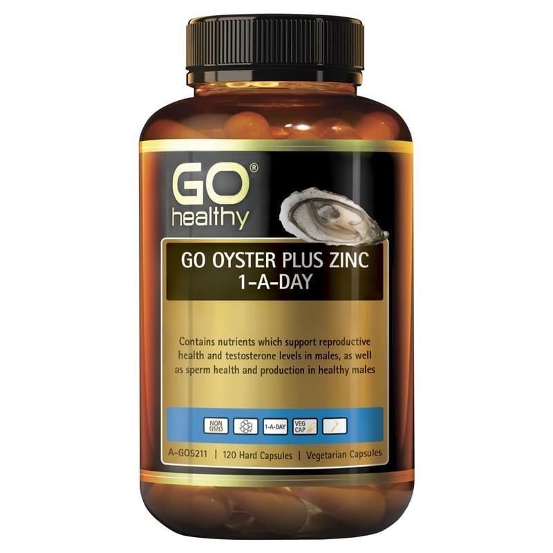 Tinh chất hàu GO Healthy Oyster Plus Zinc 1-A-Day 120 viên New Zealand  mẫu mới